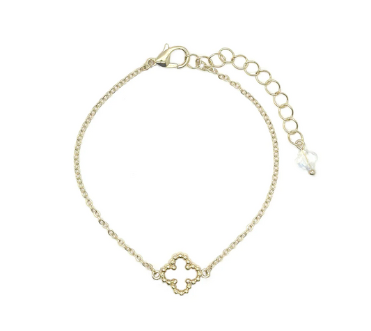 Small Glass Clover Bracelet