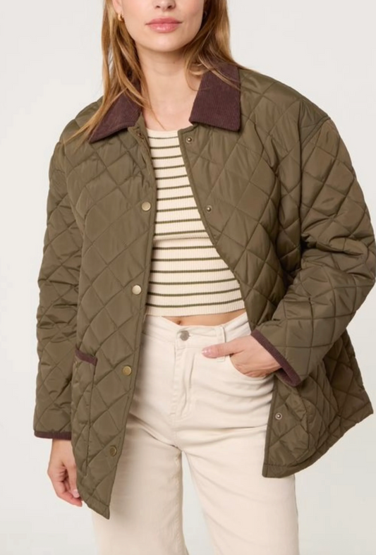 Diamond Quilted Coat