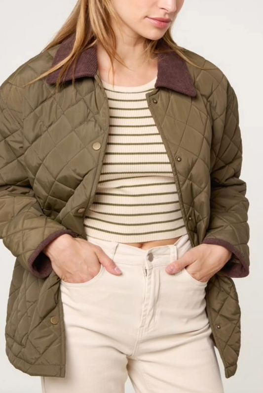 Diamond Quilted Coat