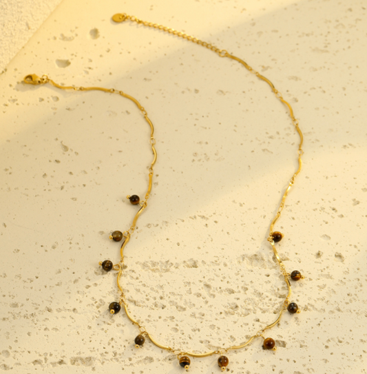 Tiger Eye Drop Necklace