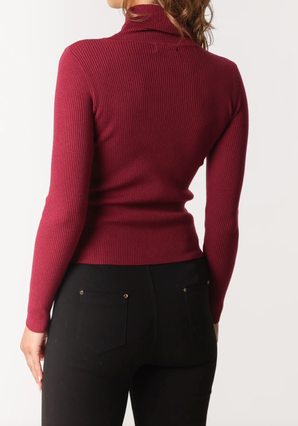 Ribbed Roll Neck