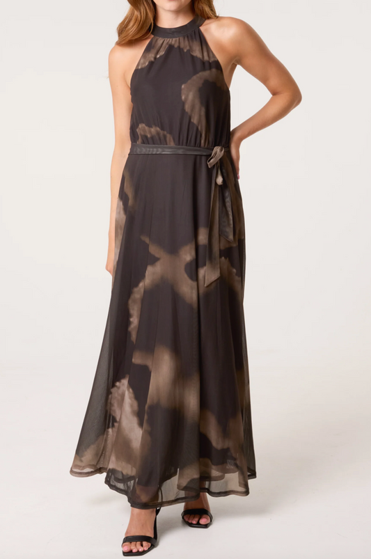 Belted Halterneck Dress