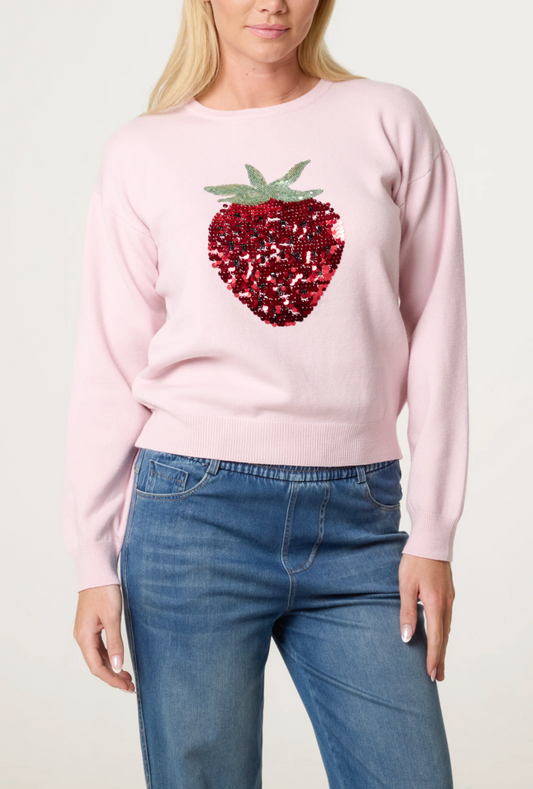 Strawberry Sequin Jumper