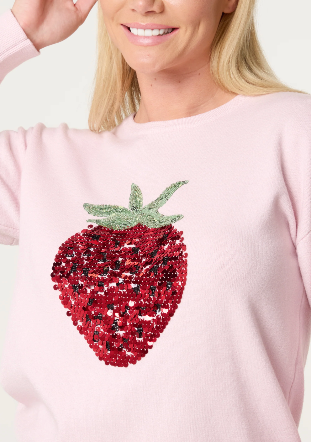 Strawberry Sequin Jumper
