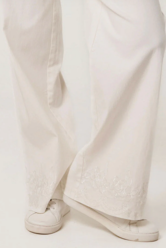 Floral Embroidered Jeans