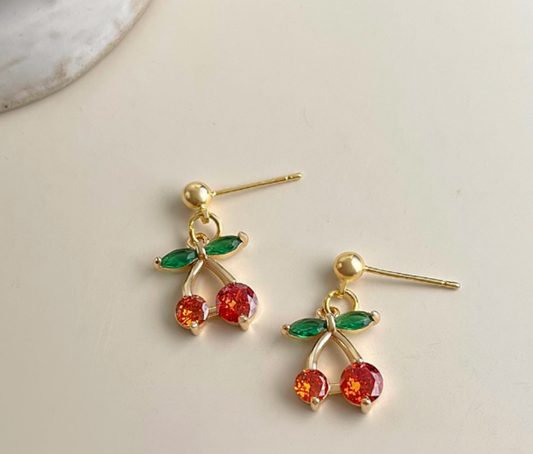 Cherry CZ Earrings