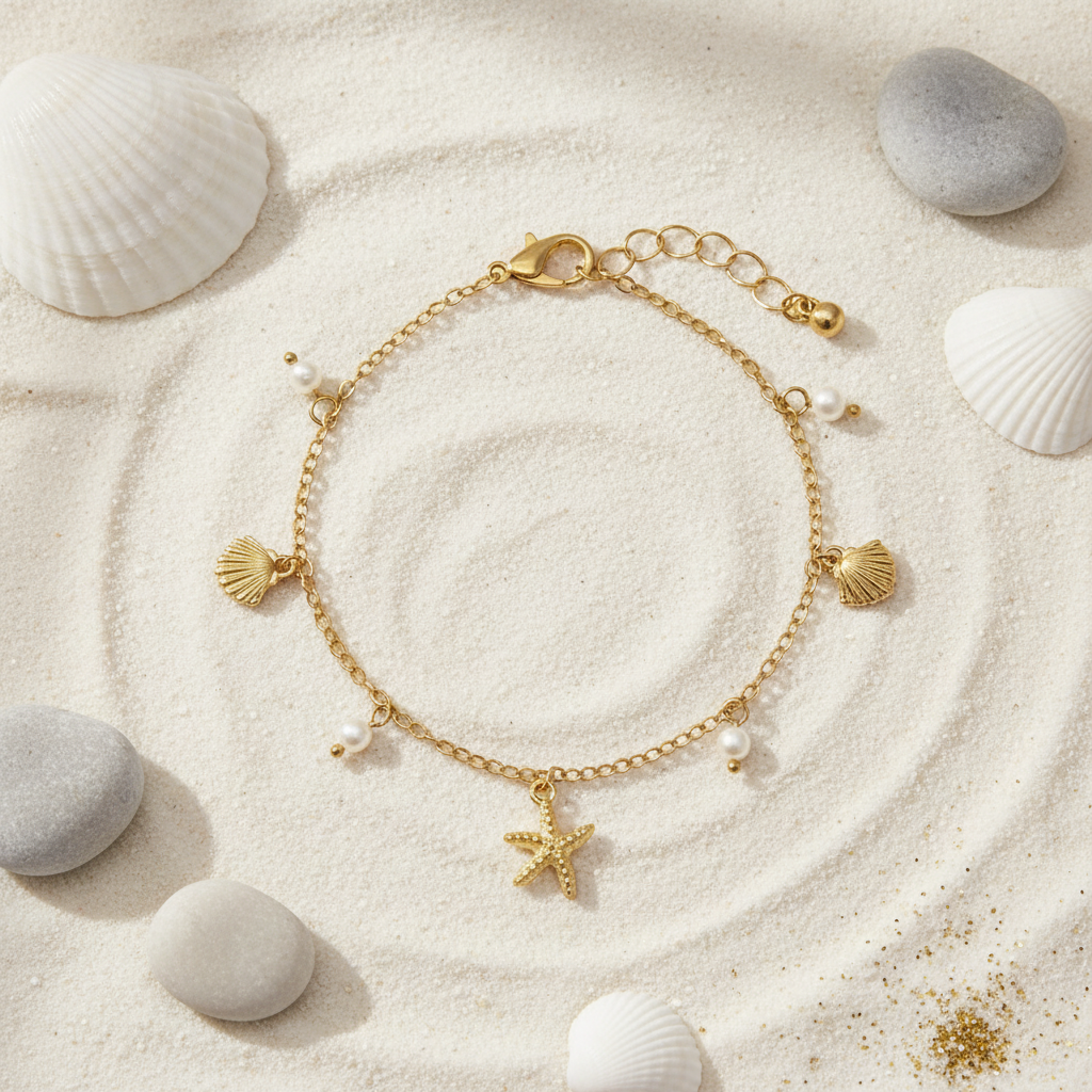 Delicate Pearly Shell Bracelet