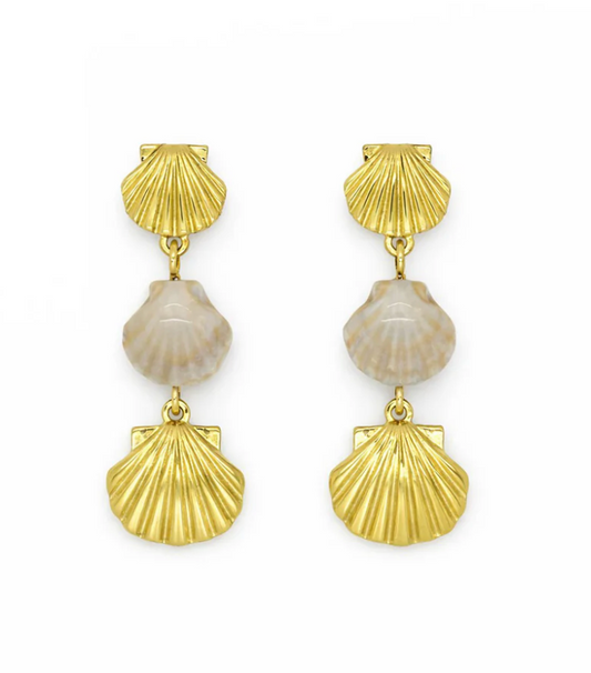 Sea Shell Drop Earrings