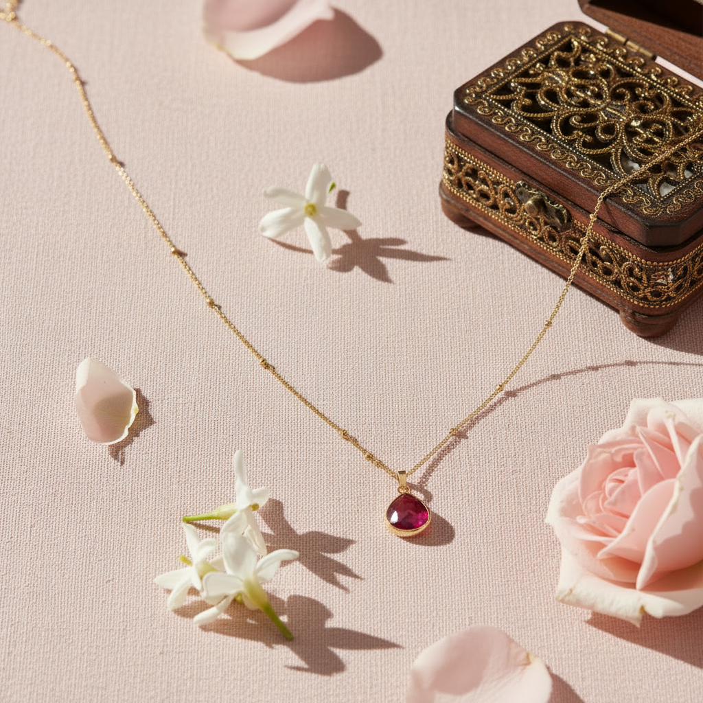 Simple Gemstone Necklace