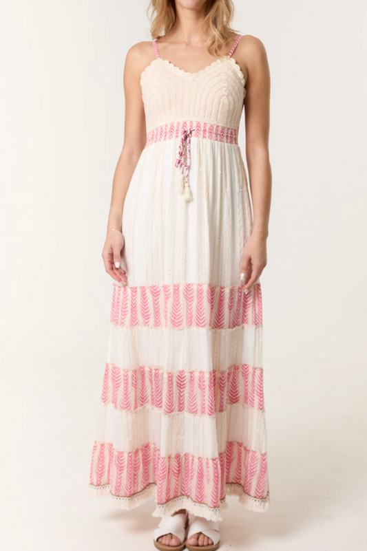 Lurex Crochet Maxi Dress
