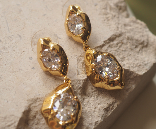 Double Drop Molten Earring