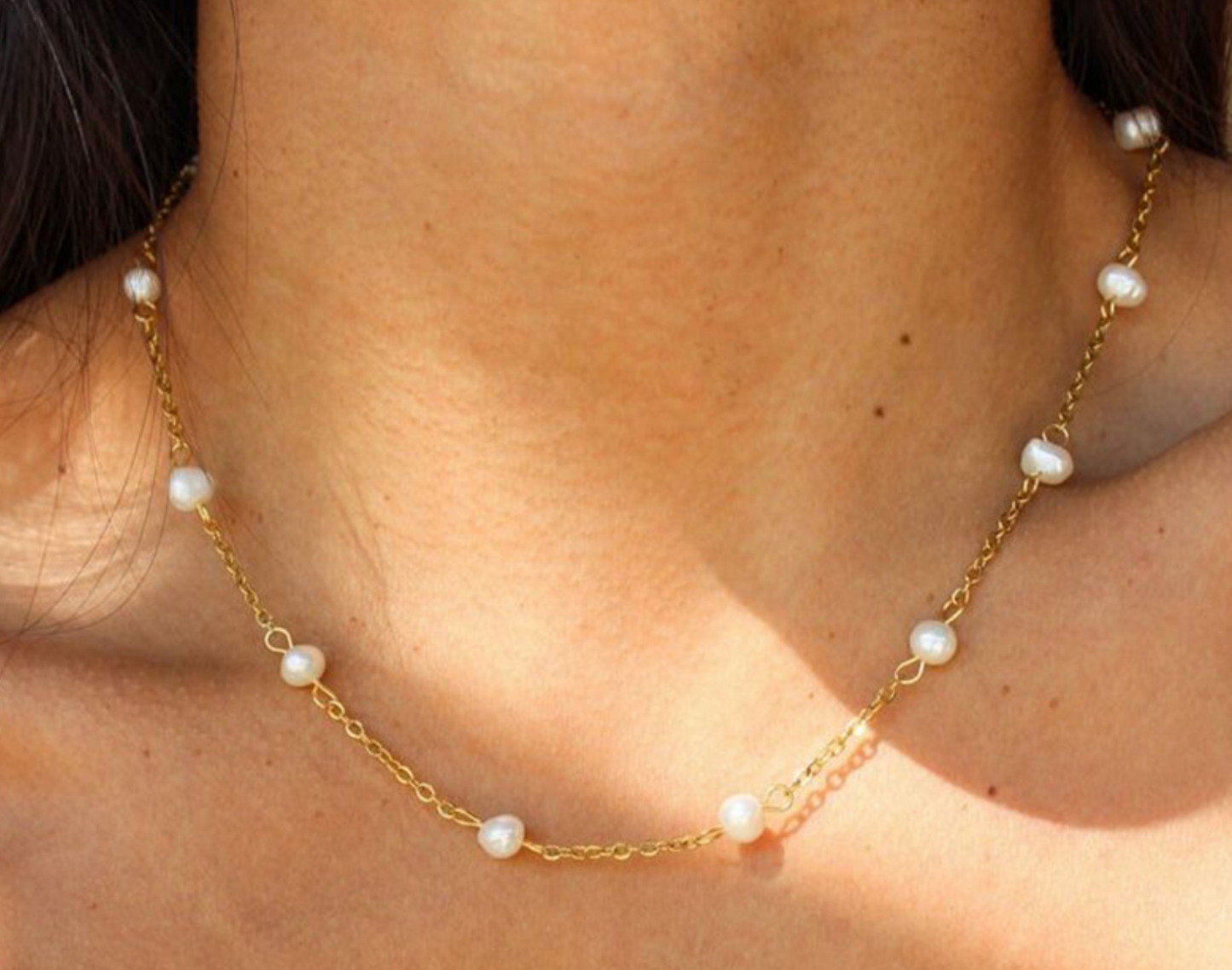 Freshwater pearl Chain necklace