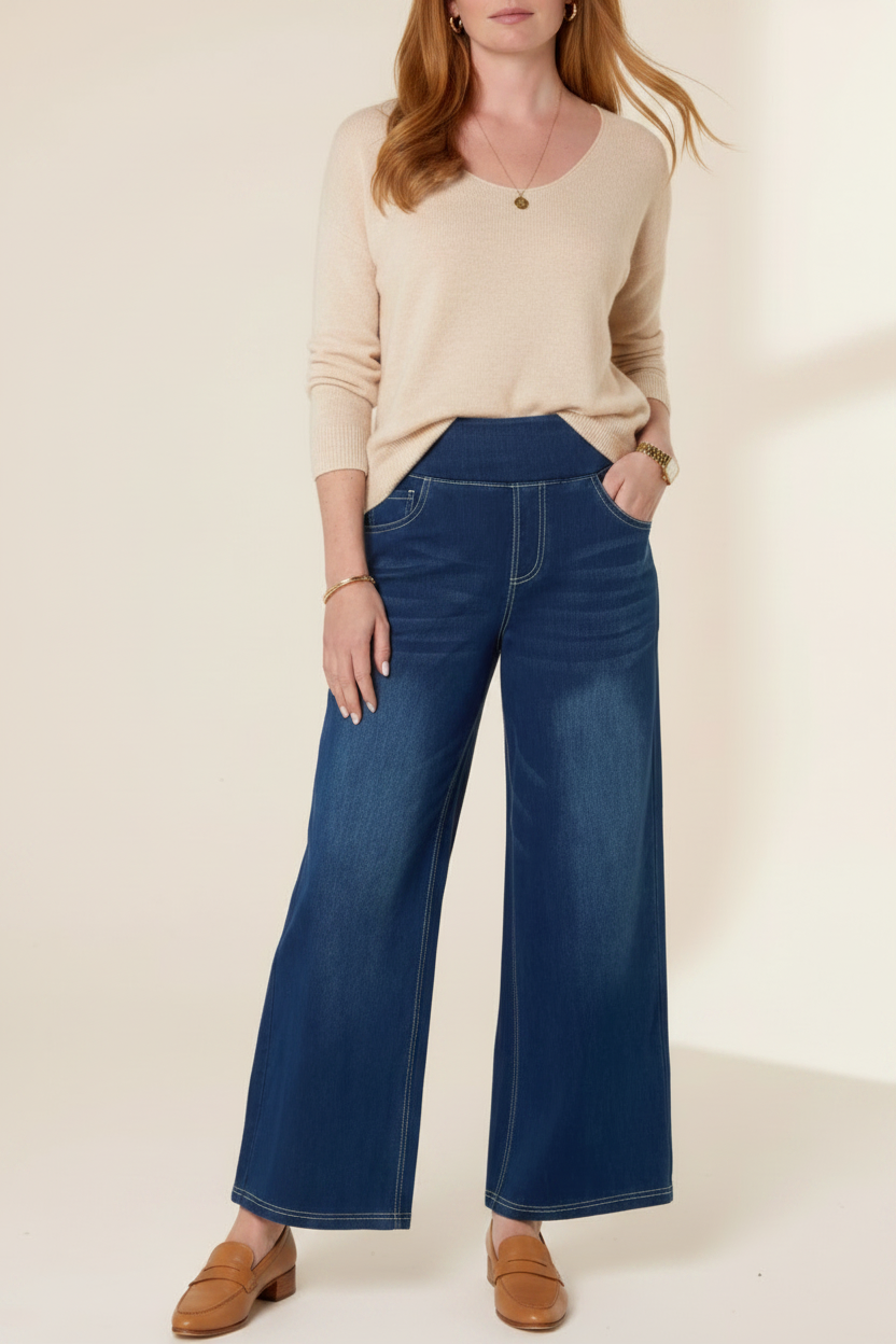 Deep Waistband Trouser Jean