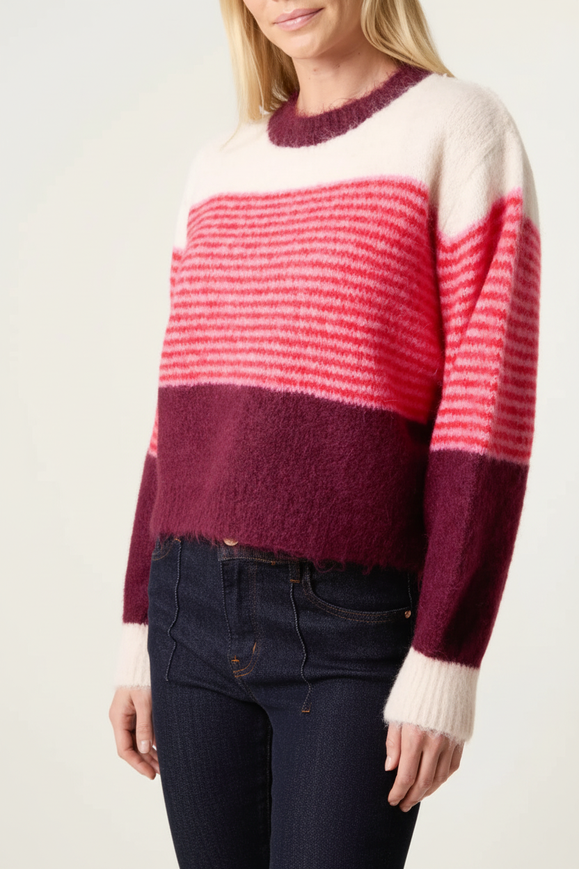 Flare Sleeve Stripe Jumper