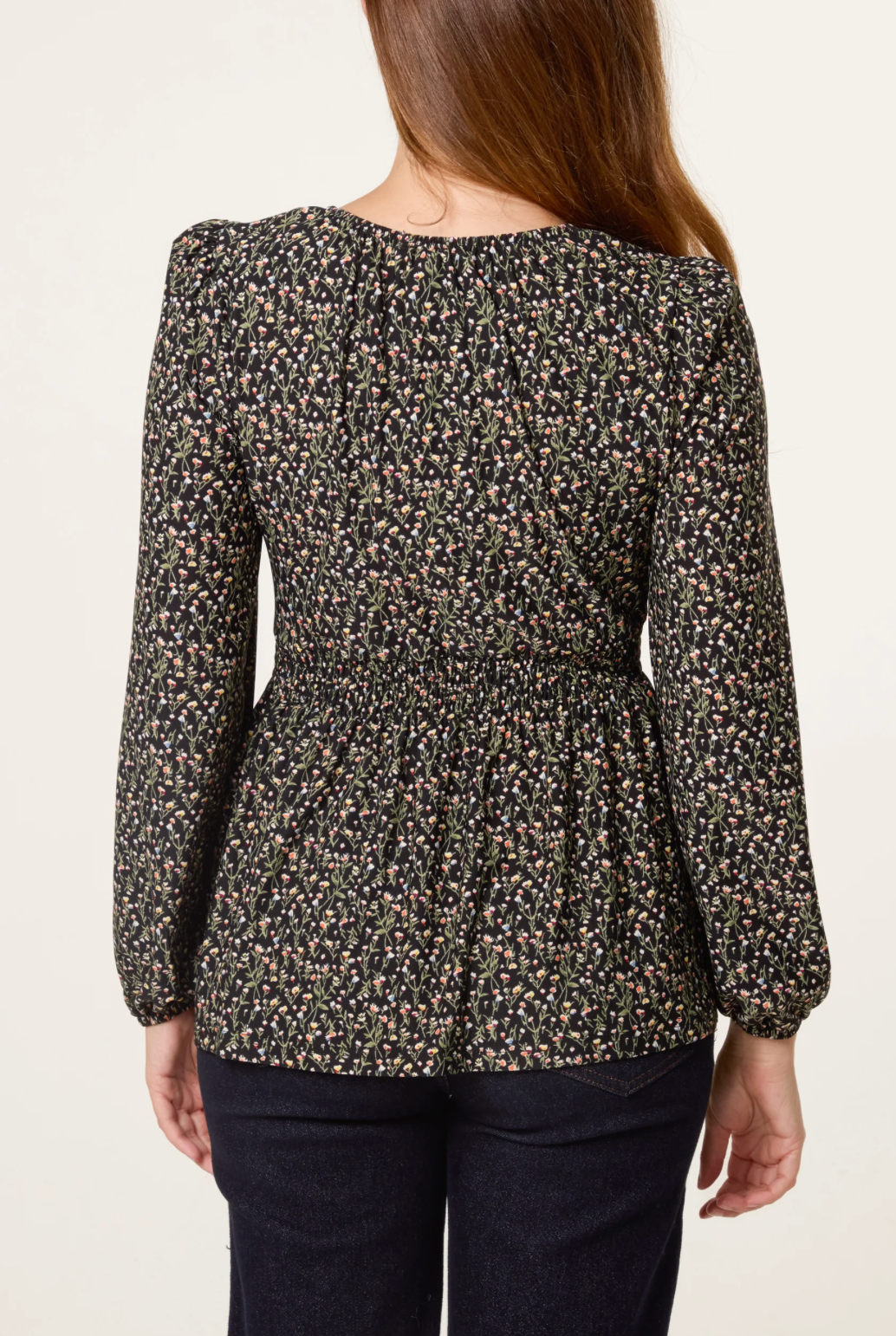 Ditsy Floral Peplum Top