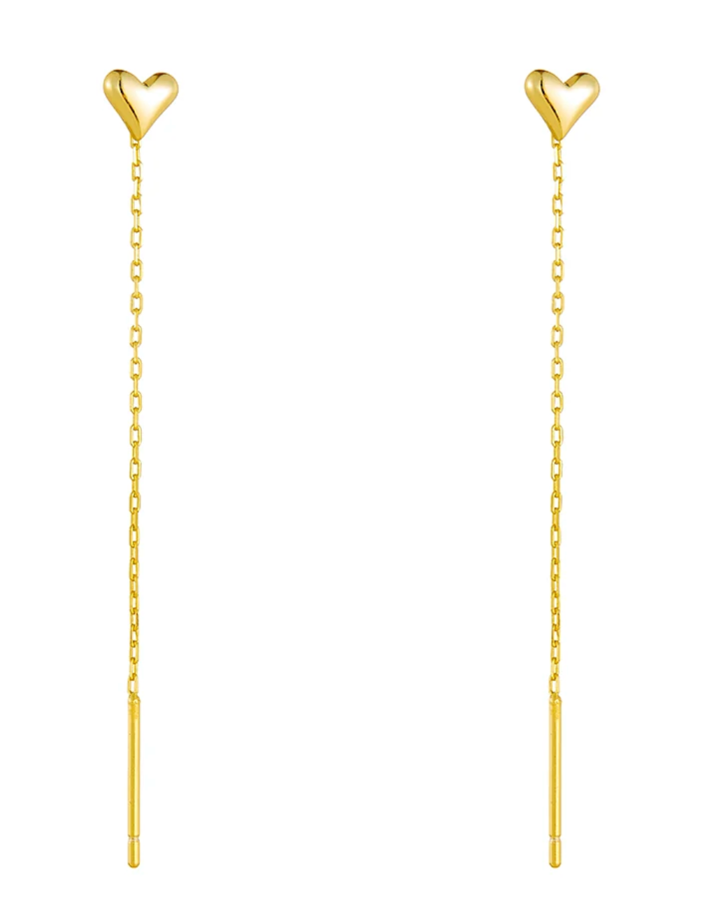 Heart Chain Thread Earring