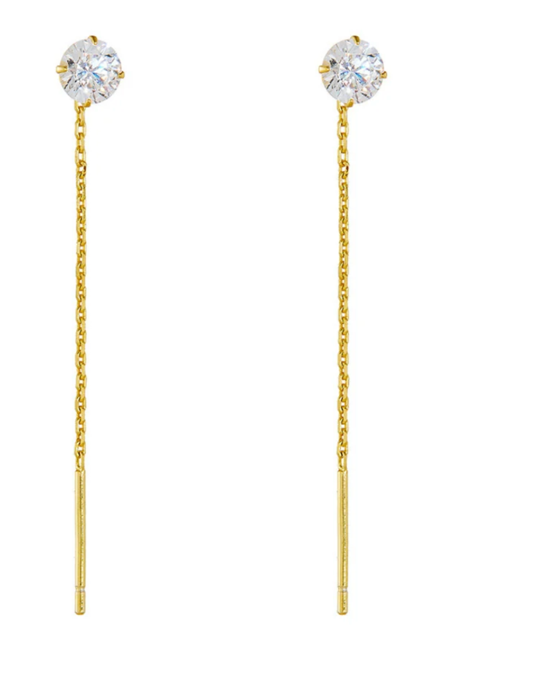 Single Crystal Thread Earring