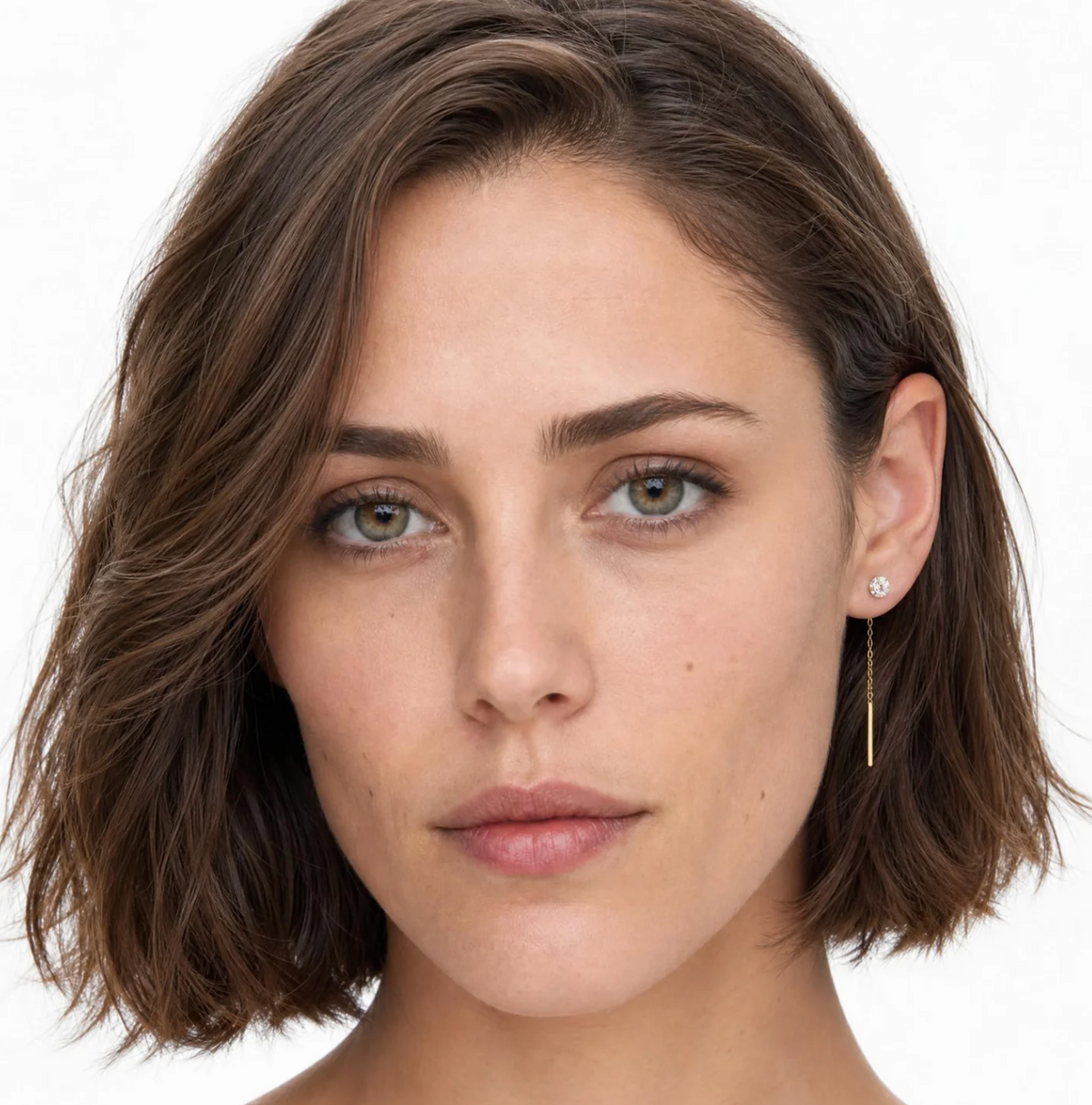 Single Crystal Thread Earring