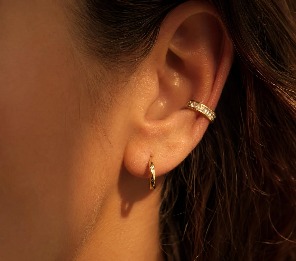 Crystal Baguette Ear Cuff