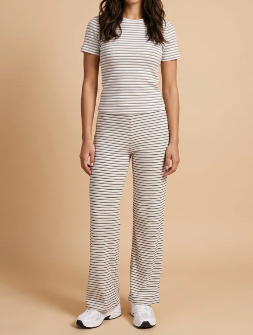 Ribbed Stripe Lounge Set