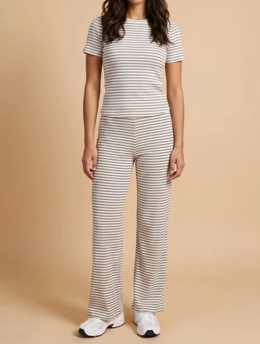 Ribbed Stripe Lounge Set