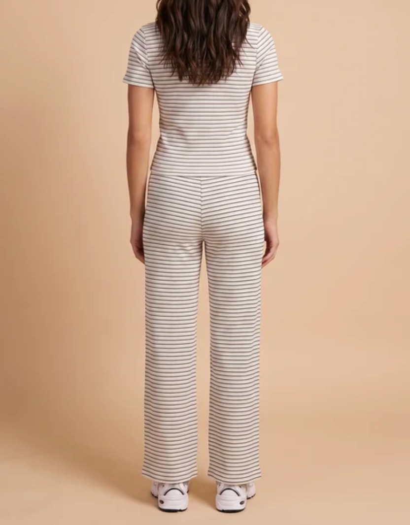 Ribbed Stripe Lounge Set