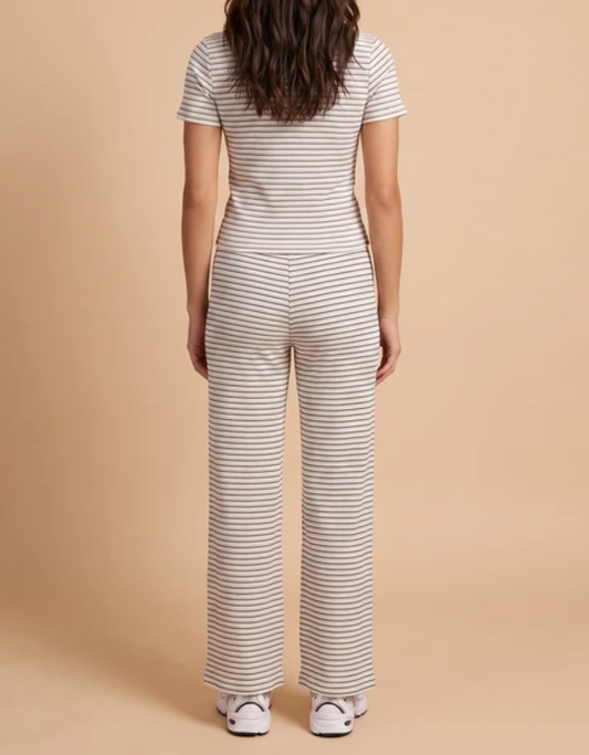 Ribbed Stripe Lounge Set