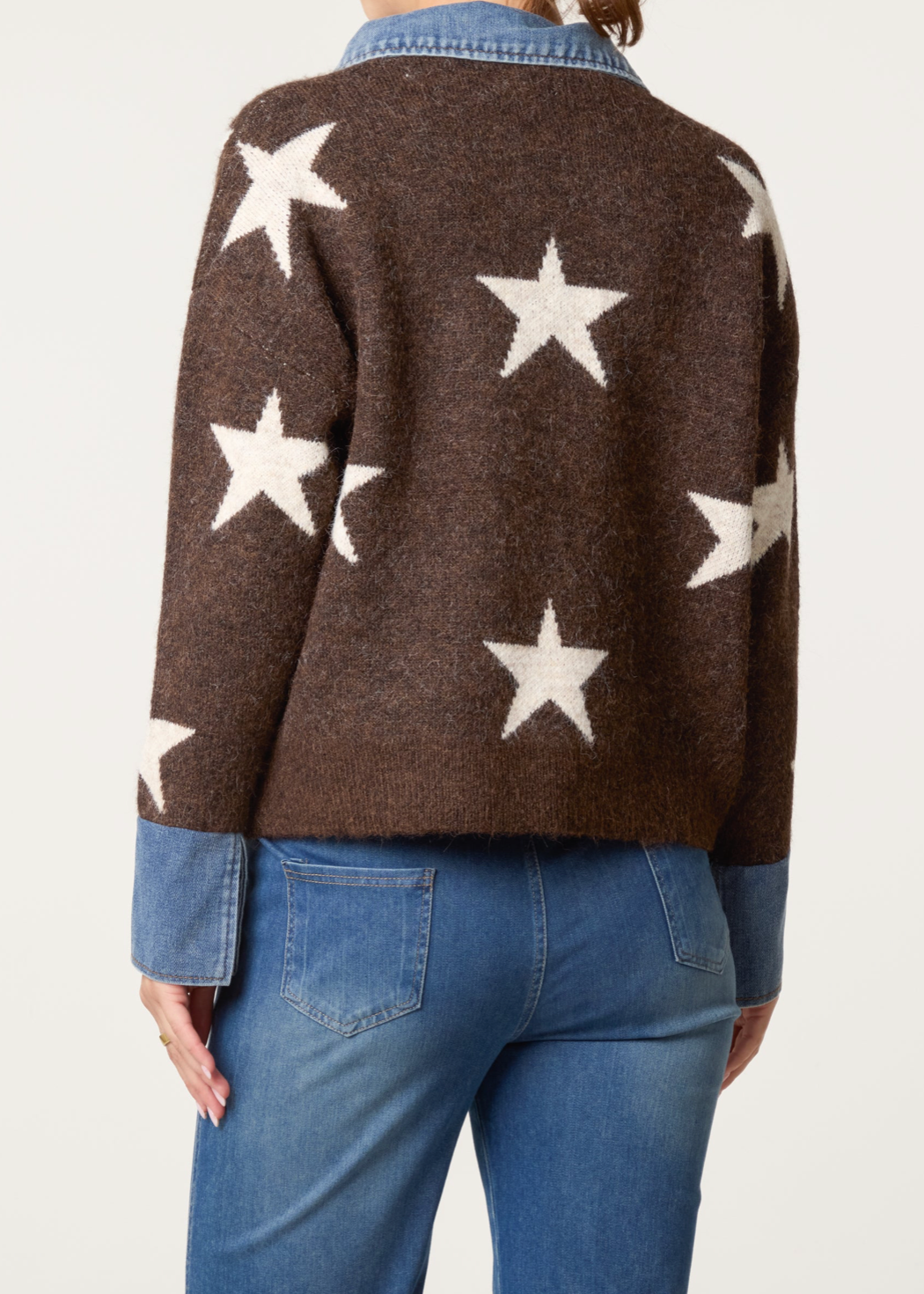 Star Knit Denim Jumper