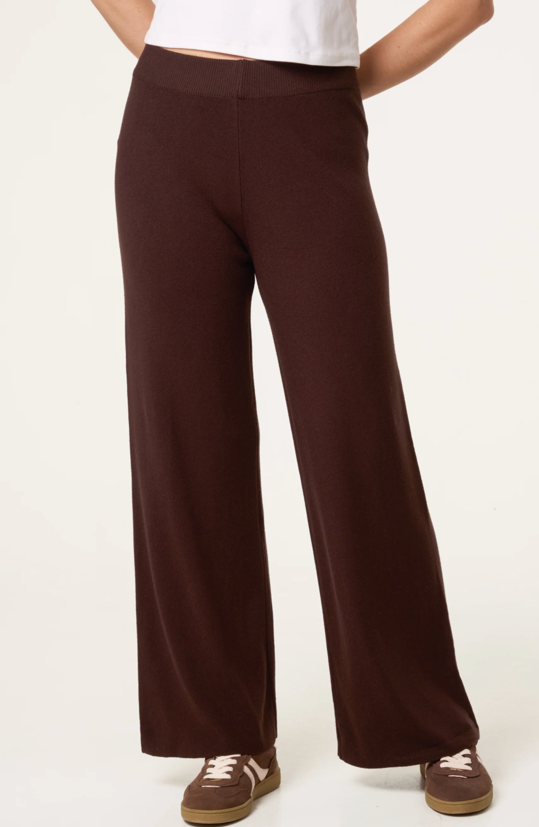 Knitted Wide Leg Trousers