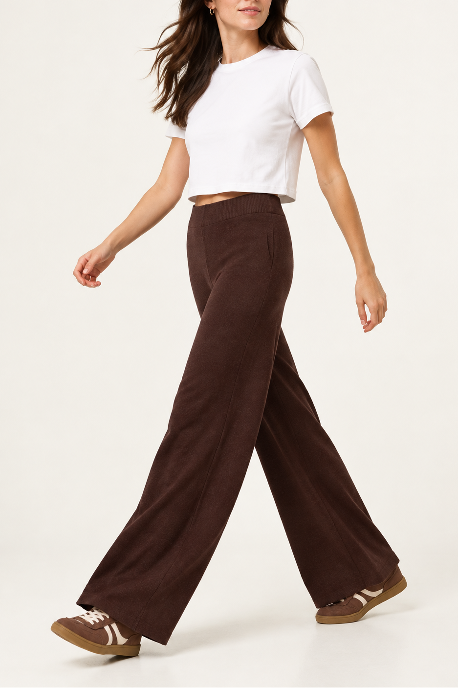 Knitted Wide Leg Trousers