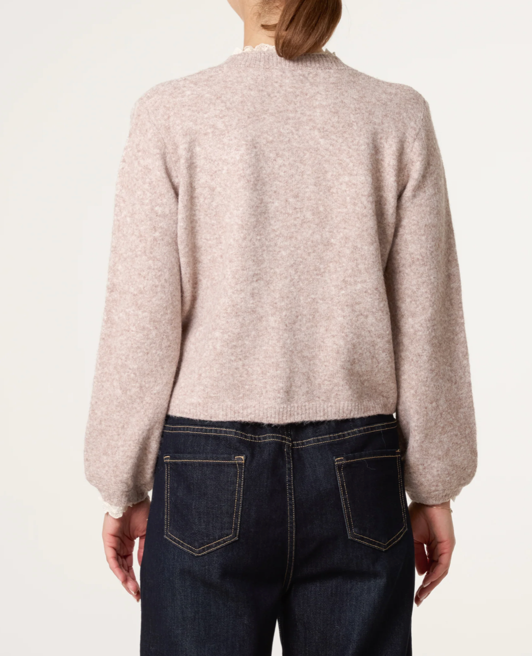 Broderie Anglaise Trim Cardigan