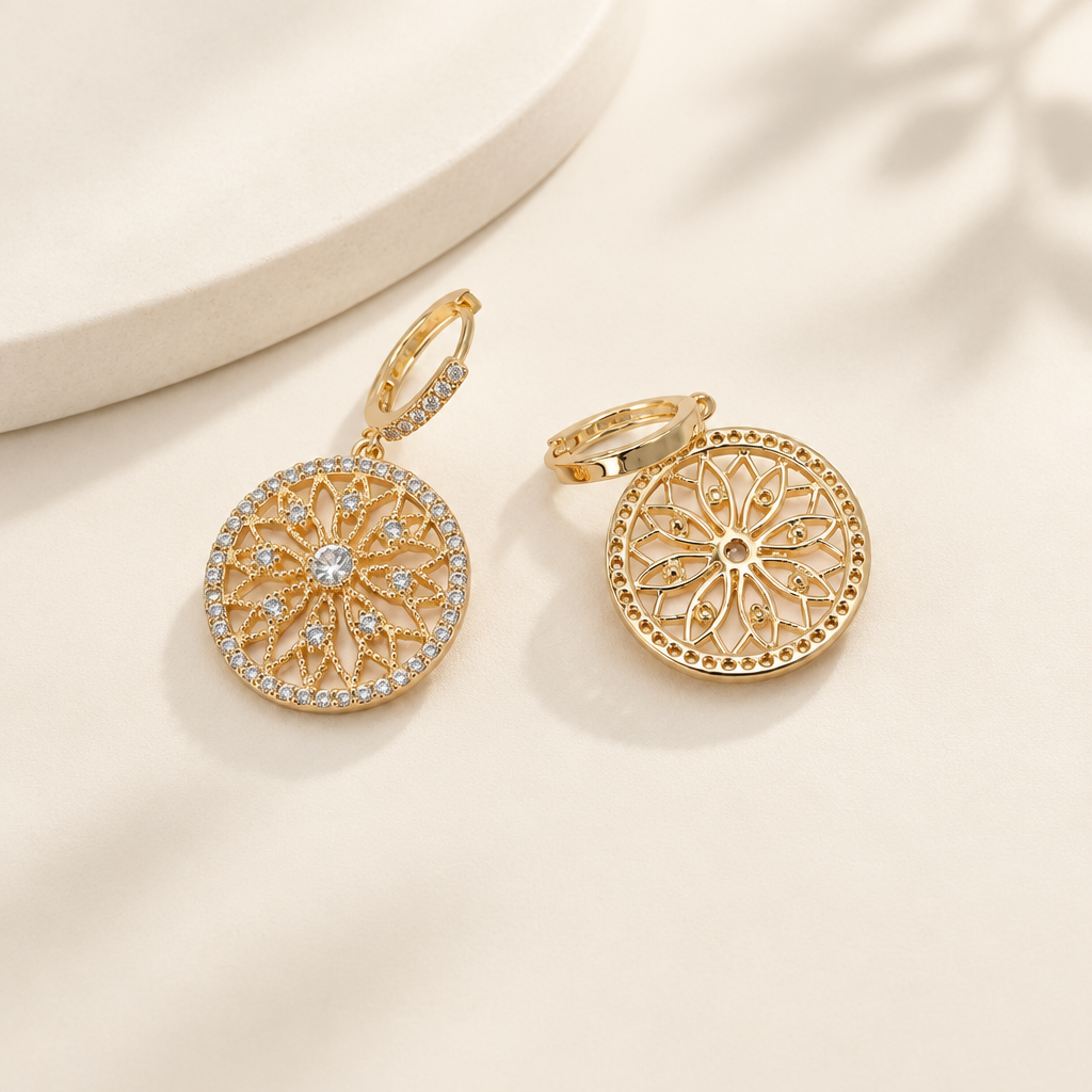 Filigree Disc Earrings