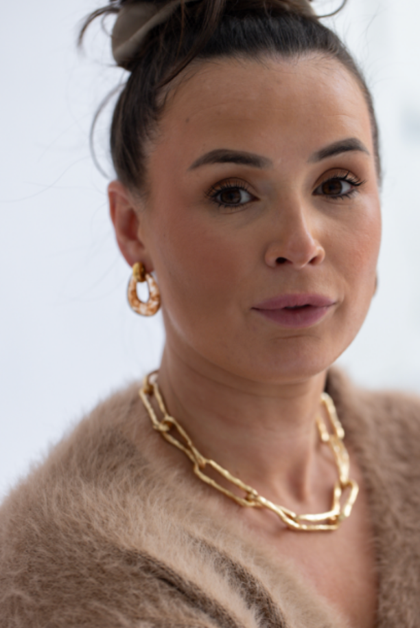 Hammered Paper Chain Necklace