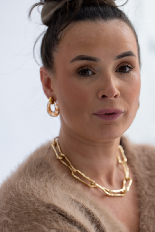 Hammered Paper Chain Necklace