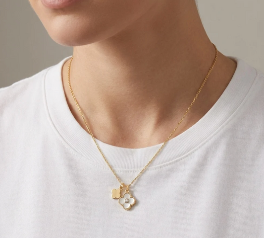 MOP Clover Pendant Necklace