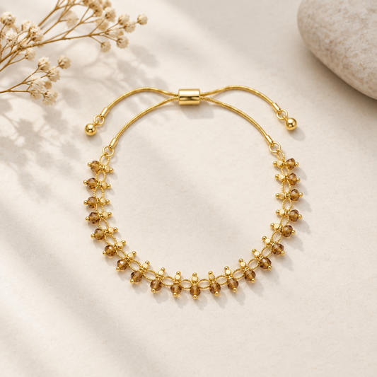 Topaz Glass Slider Bracelet