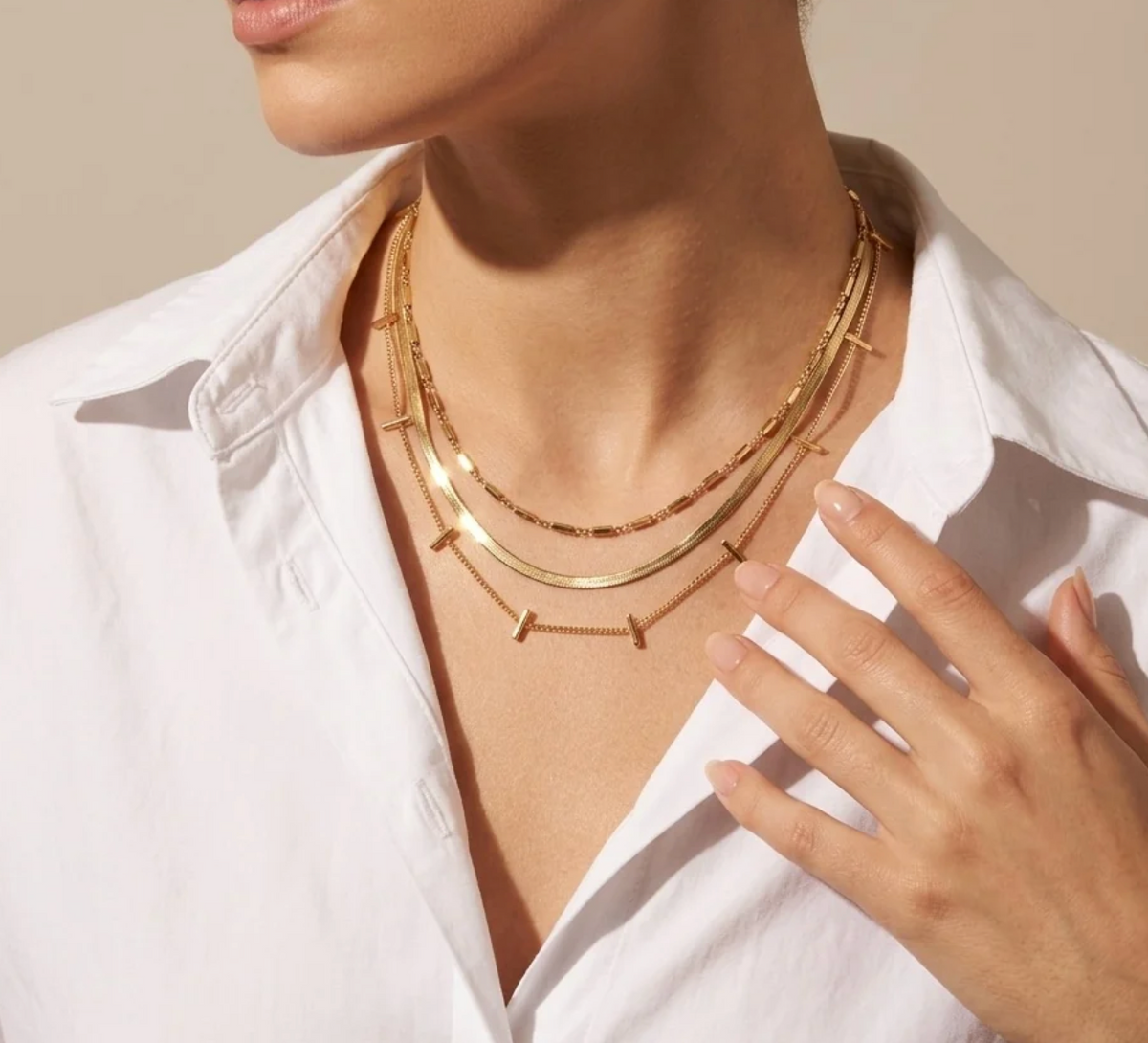 Three Unique Chain Necklace