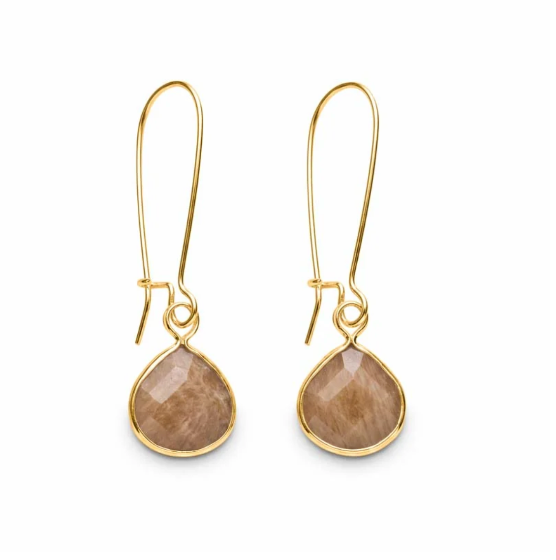 Delicate Stone Teardrop Earrings