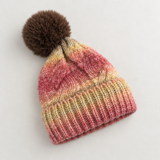 Rainbow Pastel Bobble Hat