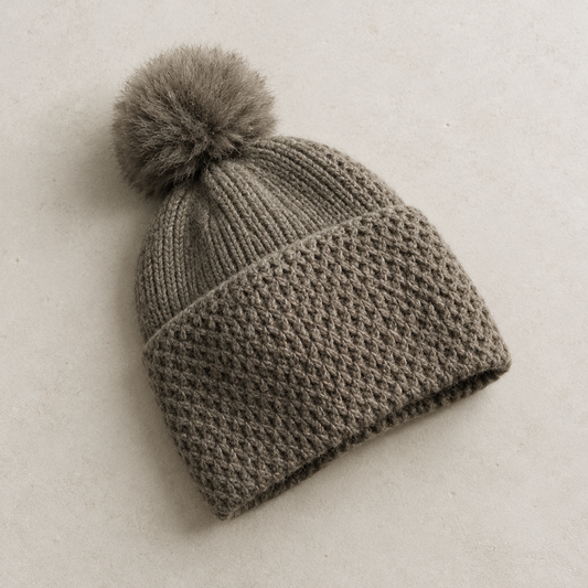 Fine Knit Bobble Hat