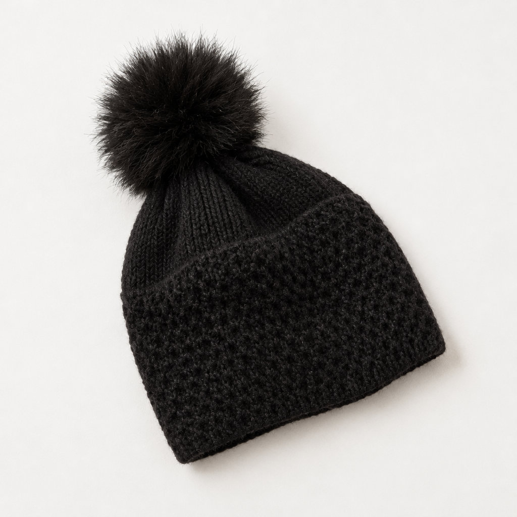 Fine Knit Bobble Hat