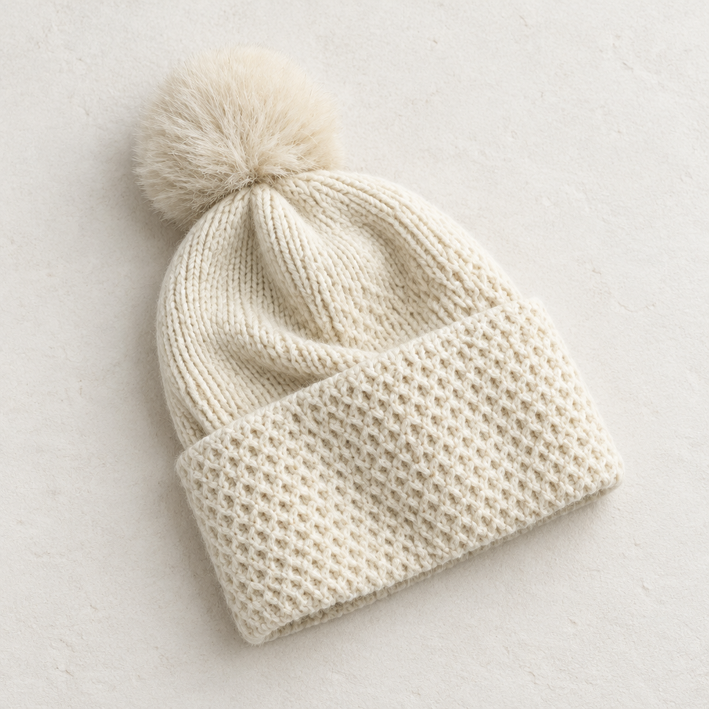 Fine Knit Bobble Hat