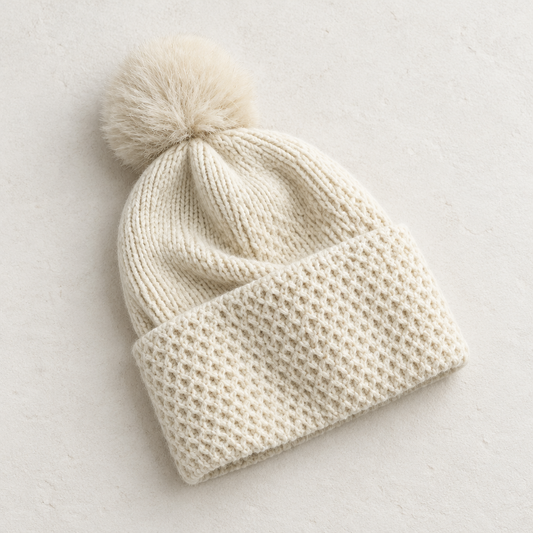 Fine Knit Bobble Hat