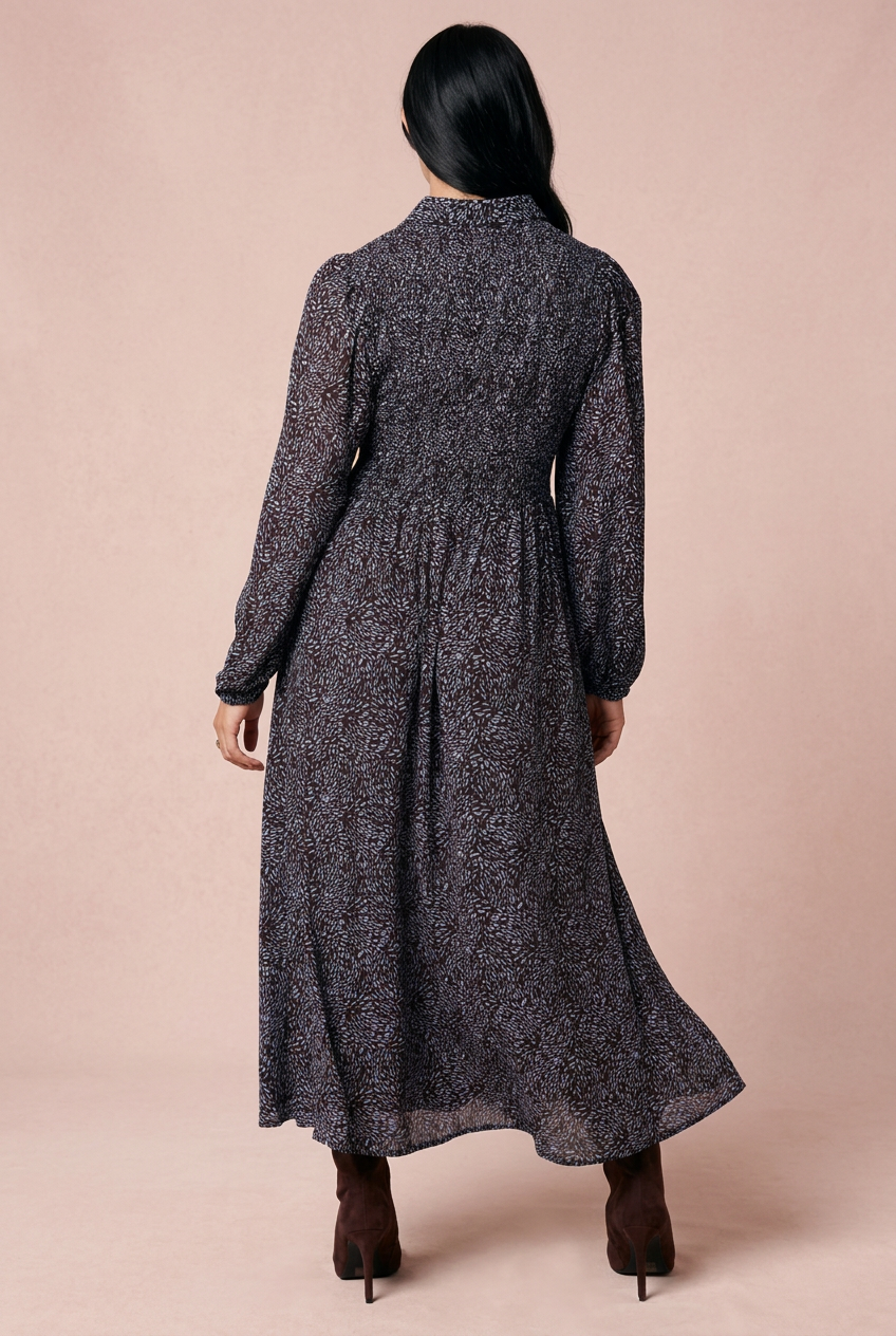 Speckle Blue Midi Dress