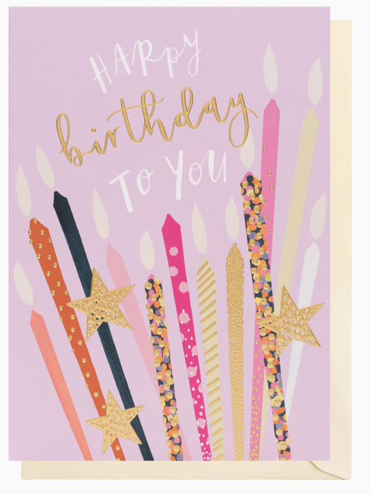 Pink Birthday candles