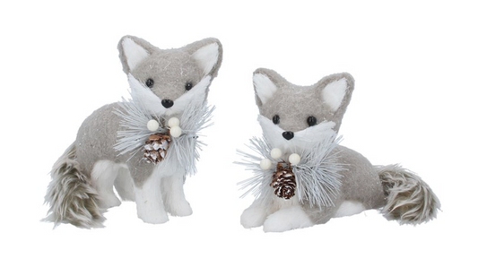 Set of 2 Faux Fox babies