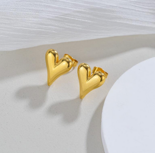 Tapered Heart Earring
