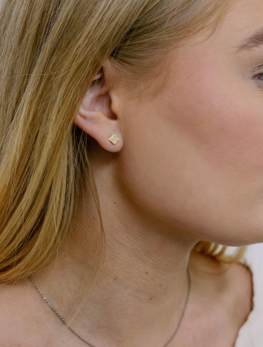 Mini Crystal Clover Earring