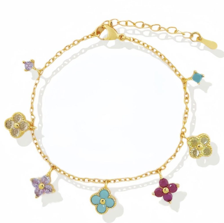 Flower Charm Bracelet