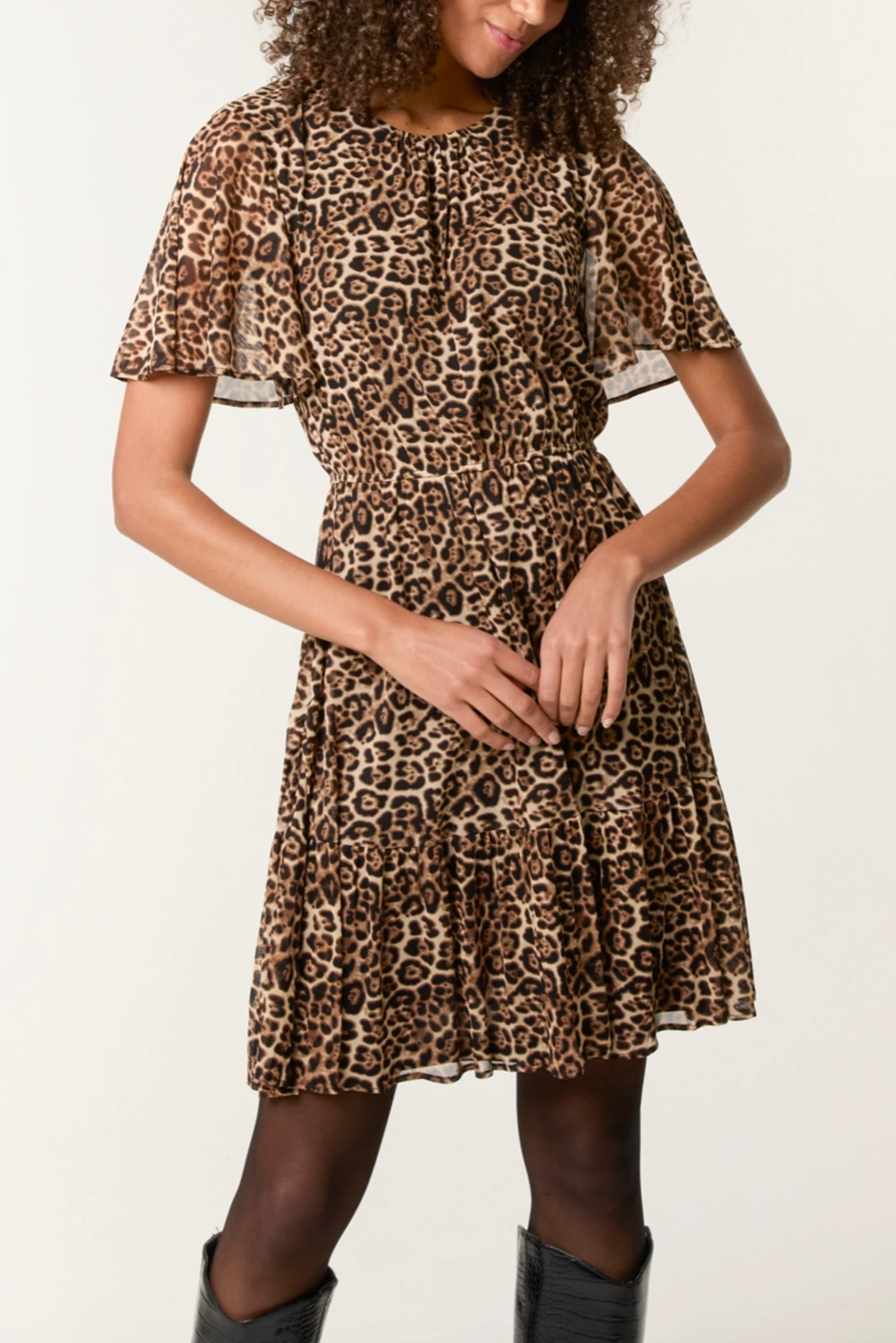 Flutter Leopard Dress
